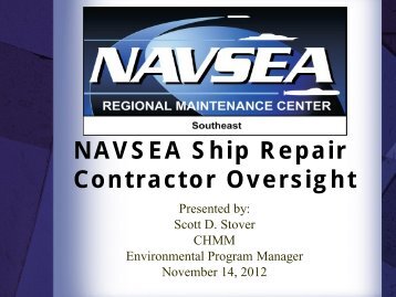 NAVSEA Ship Repair Contractor Oversight - NSRP