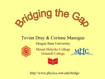 Bridging the Vector Calculus Gap - Oregon State University