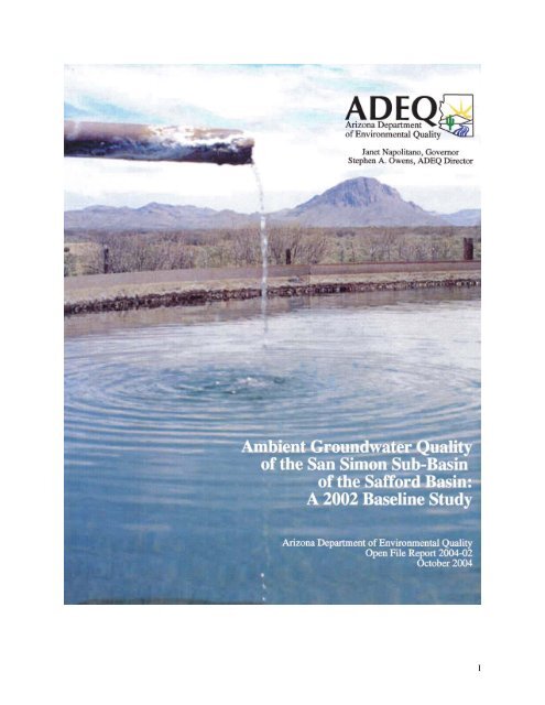 San Simon Sub-Basin - Arizona Department of Environmental Quality