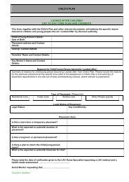 Looked After Children Supplement form - Moray Performs