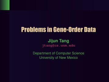 Problems in Gene-Order Data