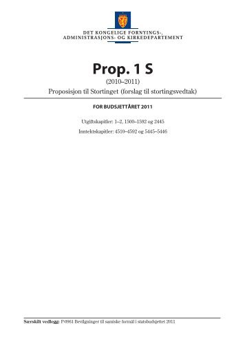 Prop. 1 S - Statsbudsjettet