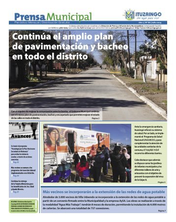 ContinÃºa el amplio plan de pavimentaciÃ³n y bacheo en ... - ItuzaingÃ³