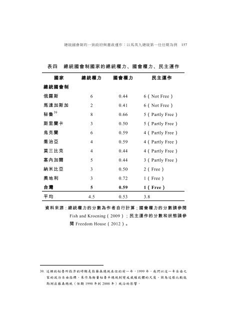 總統國會制的一致政府與憲政運作： 以馬英九總統第一任 ... - 東吳大學