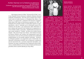 Archer Harman en la historia ecuatoriana