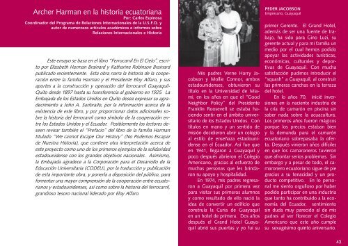 Archer Harman en la historia ecuatoriana
