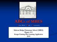 ABCs of MBES - Oconee County Schools