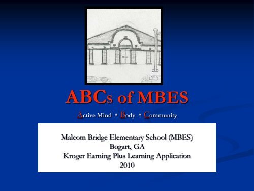 ABCs of MBES - Oconee County Schools