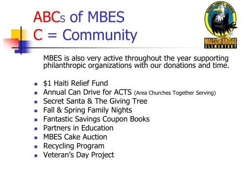 ABCs of MBES - Oconee County Schools