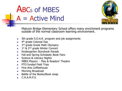 ABCs of MBES - Oconee County Schools