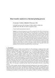 Heat transfer analysis in a thermal printing process