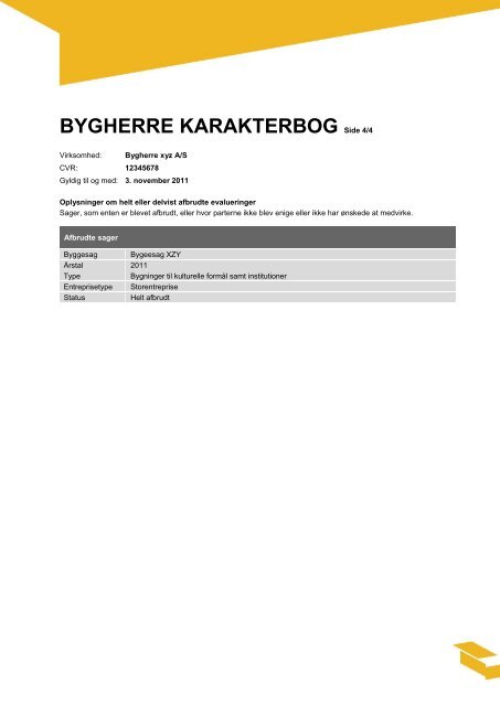 BYGHERRE KARAKTERBOG Side 1/4 - Byggeriets Evaluerings ...