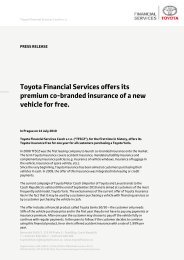 Full press release for download - Toyota Financial Services