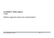 Lernfeld 2: GÃ¼ter lagern