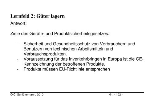 Lernfeld 2: GÃ¼ter lagern