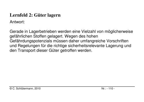 Lernfeld 2: GÃ¼ter lagern