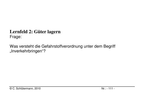 Lernfeld 2: GÃ¼ter lagern