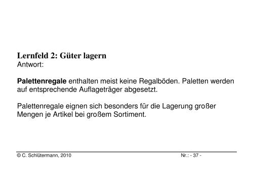 Lernfeld 2: GÃ¼ter lagern