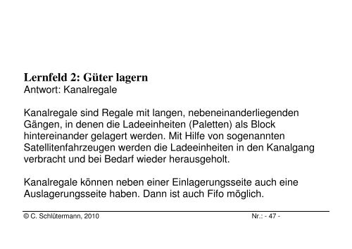 Lernfeld 2: GÃ¼ter lagern