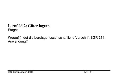 Lernfeld 2: GÃ¼ter lagern