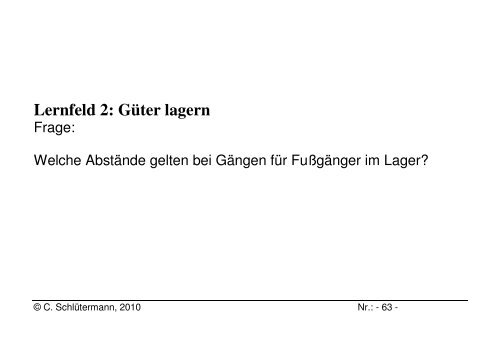 Lernfeld 2: GÃ¼ter lagern