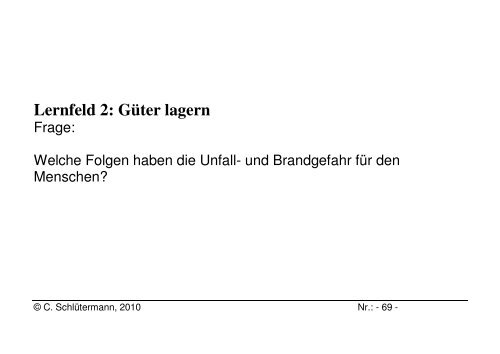 Lernfeld 2: GÃ¼ter lagern