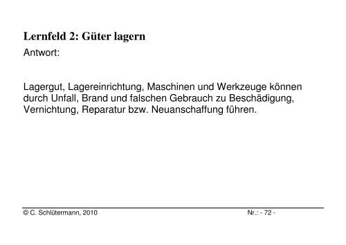 Lernfeld 2: GÃ¼ter lagern