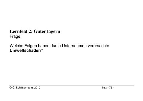 Lernfeld 2: GÃ¼ter lagern