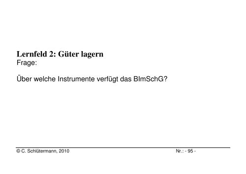 Lernfeld 2: GÃ¼ter lagern