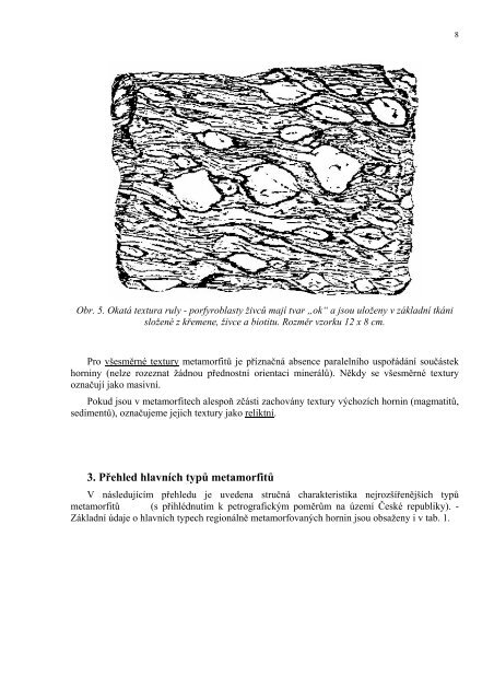 PETROGRAFIE METAMORFITÅ® - Katedra geologie UP