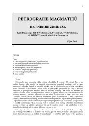 Petrografie magmatitÅ¯ - Katedra geologie UP