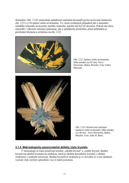 DETERMINAÄNÃ VLASTNOSTI MINERÃLÅ® - Katedra geologie UP