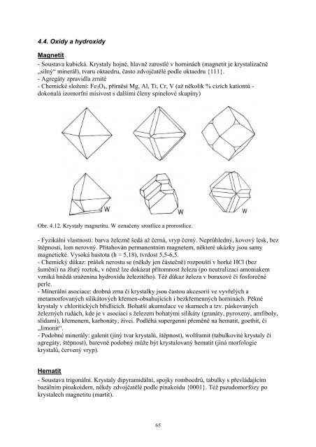 DETERMINAÄNÃ VLASTNOSTI MINERÃLÅ® - Katedra geologie UP