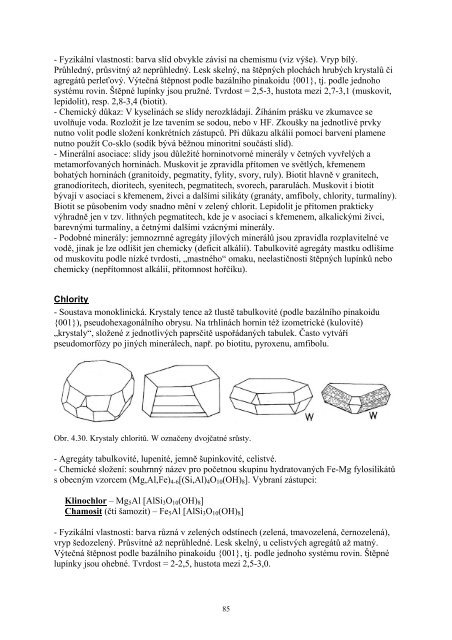 DETERMINAÄNÃ VLASTNOSTI MINERÃLÅ® - Katedra geologie UP