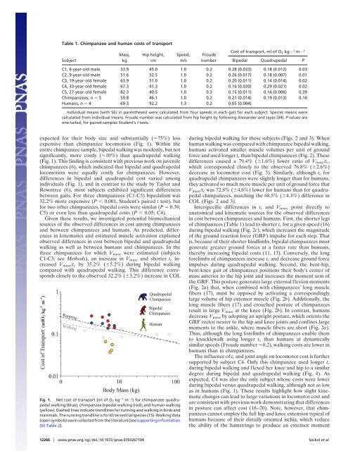 Chimpanzee locomotor energetics and the origin of human bipedalism