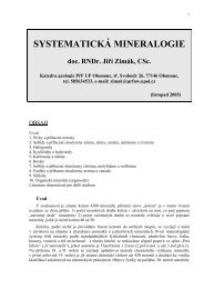 SYSTEMATICKÃ MINERALOGIE - Katedra geologie UP