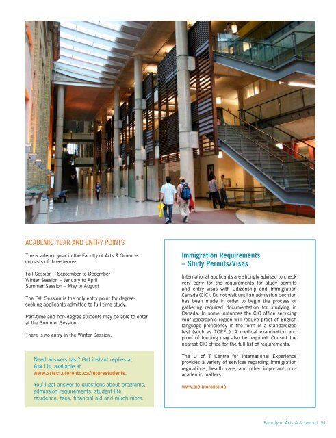 Arts & Science Viewbook - the Faculty of Arts & Science - University ...