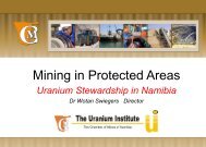 Mining in Parks (PDF) - The Chamber of Mines Uranium Institute