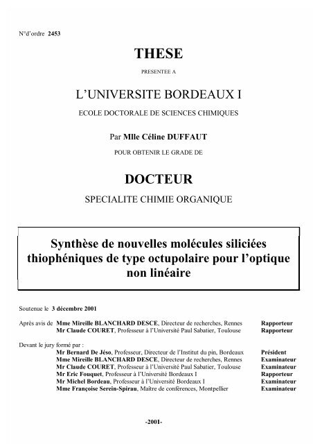 DOCTEUR - UniversitÃ© Bordeaux 1