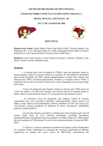 Consenso - Sociedade Brasileira de Hepatologia