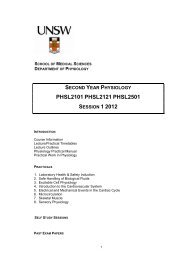 PHSL2101 PHSL2121 PHSL2501 - School of Medical Sciences