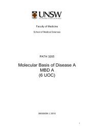 Molecular Basis of Disease A MBD A (6 UOC) - School of Medical ...