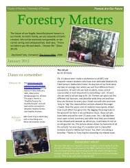 January 2012 - Faculty of Forestry - University of Toronto