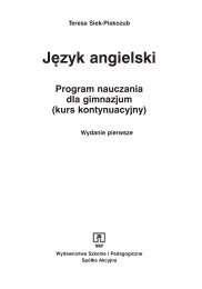 PROGRAM NAUCZANIA JÄZYKA ANGIELSKIEGO DLA ... - WSiPnet