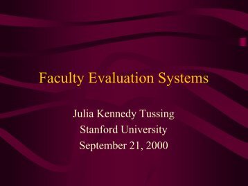 Faculty Evaluation Systems - AAARAD