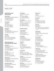 DIRECTORY - Oklahoma State University - Oklahoma City