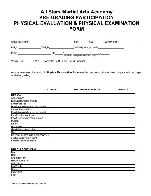 New Medical Examination Form Check List.pdf - All Stars Self ...