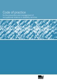 Occupational violence in Disability Services code of practice (PDF