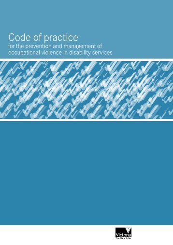 Occupational violence in Disability Services code of practice (PDF