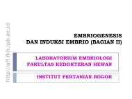 06. Embriogenesis dan Induksi Embrio (Bagian II) - aff fkh ipb